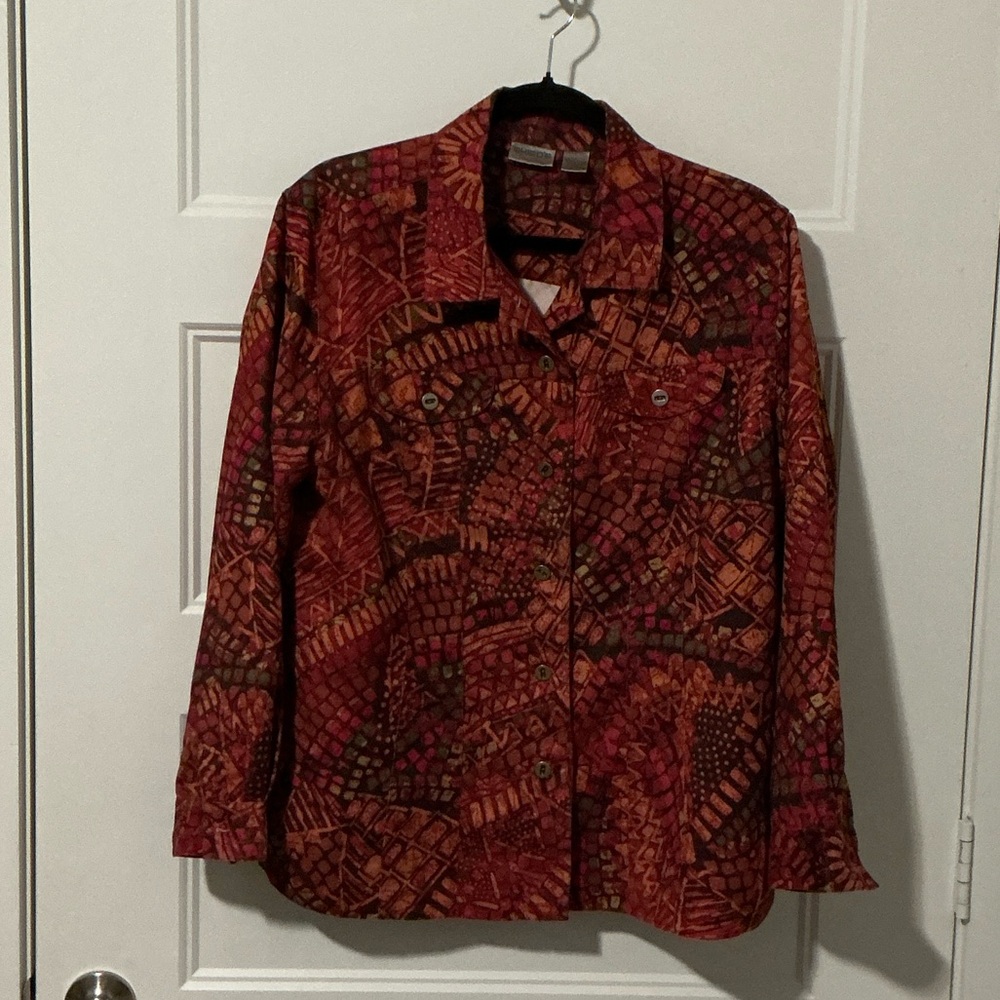 Chico's Multicolor Patterned Blazer